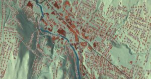 Close-up of the Barre Town, Vermont aerial map