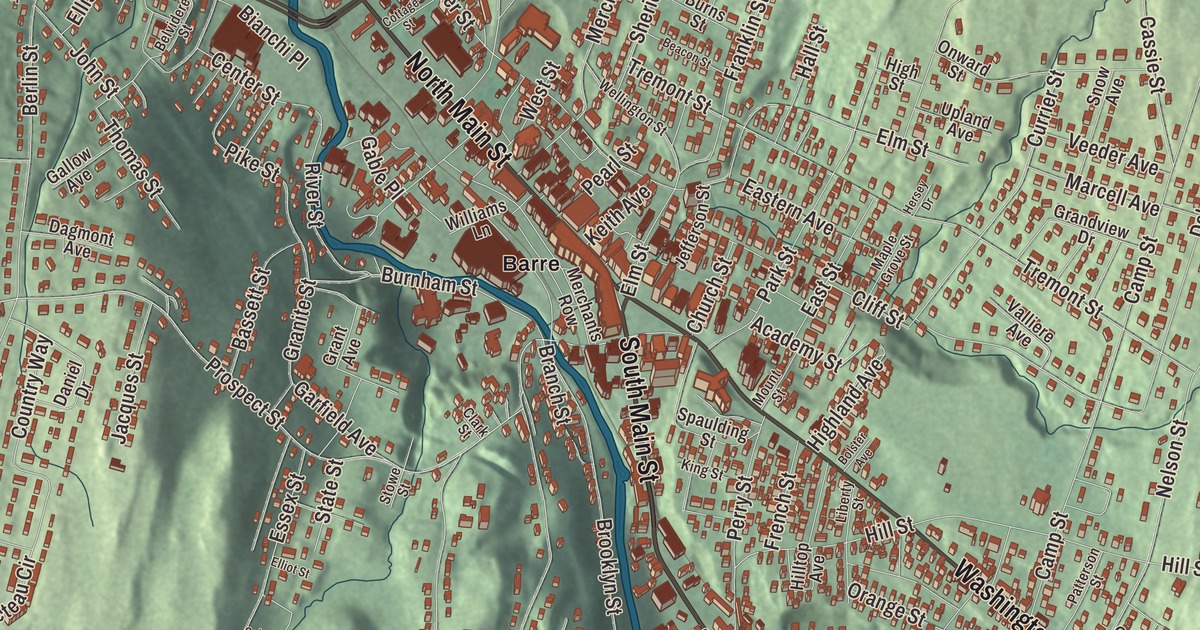 Map of Barre Town, Vermont