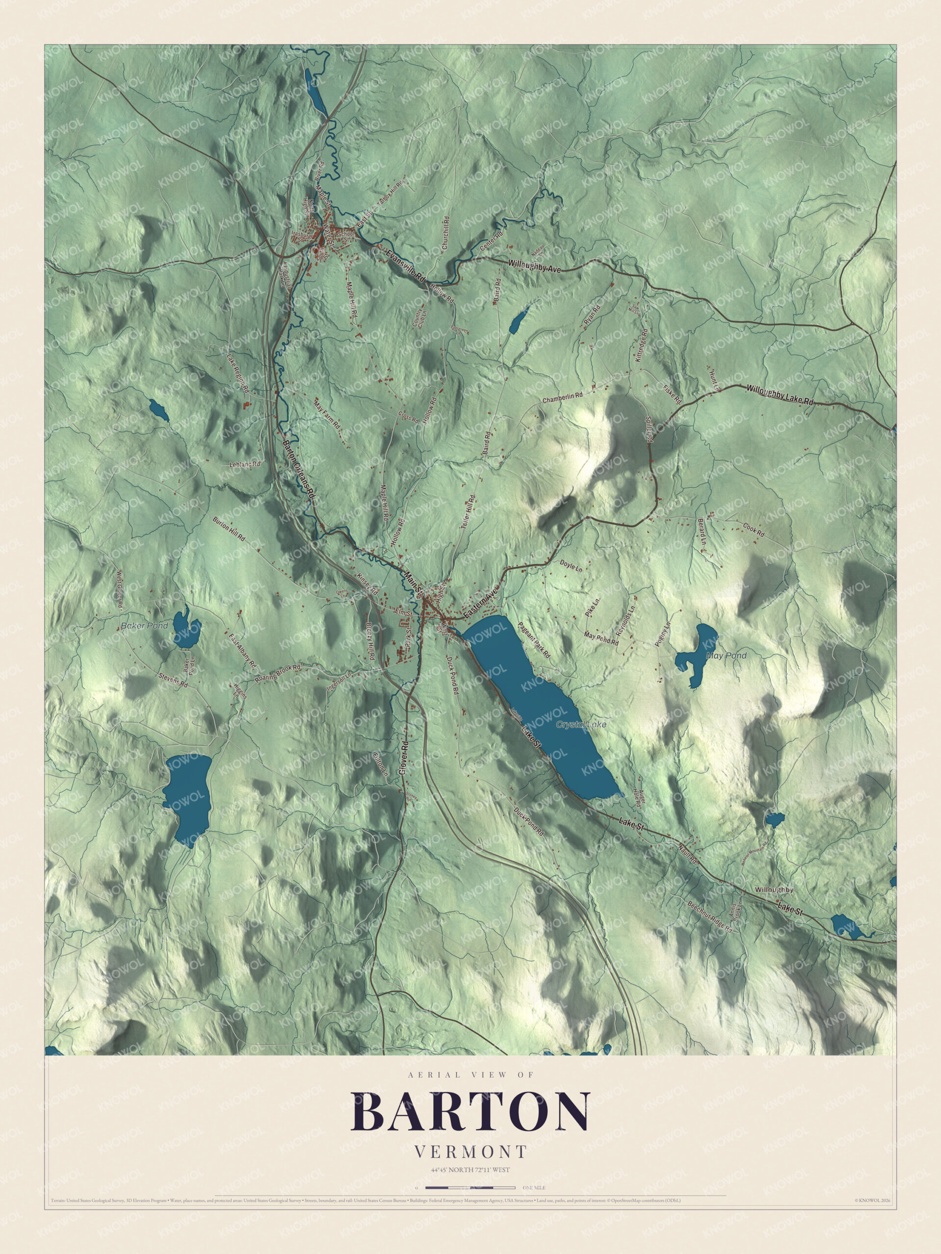 Protected watermarked complete map of Barton, Vermont