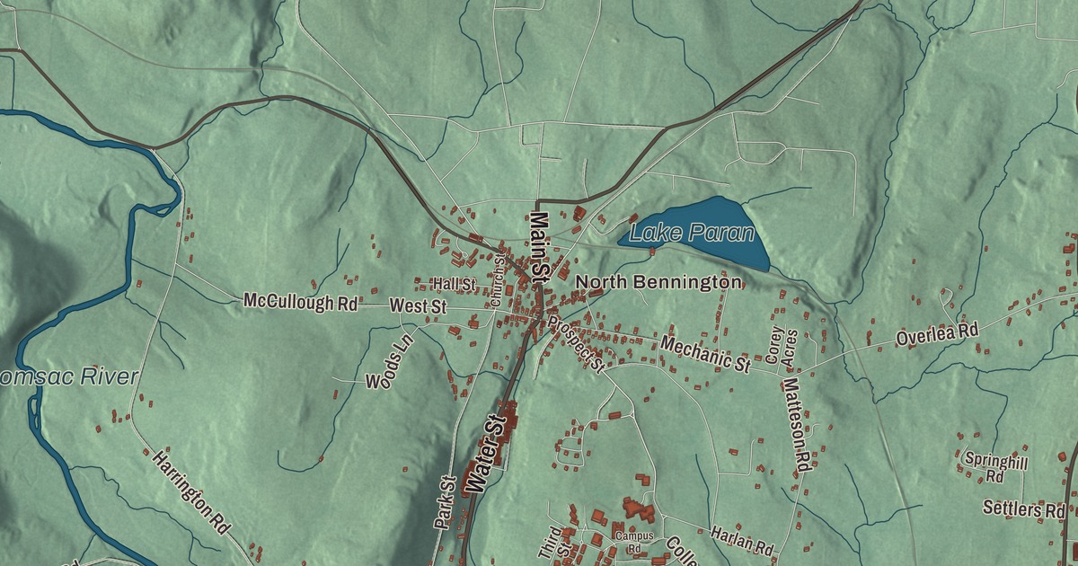 Map of Bennington, Vermont
