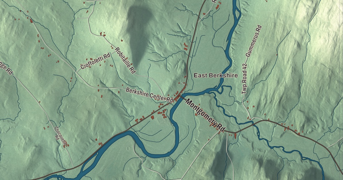 Map of Berkshire, Vermont