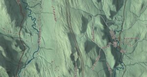 Close-up of the Bethel, Vermont aerial map