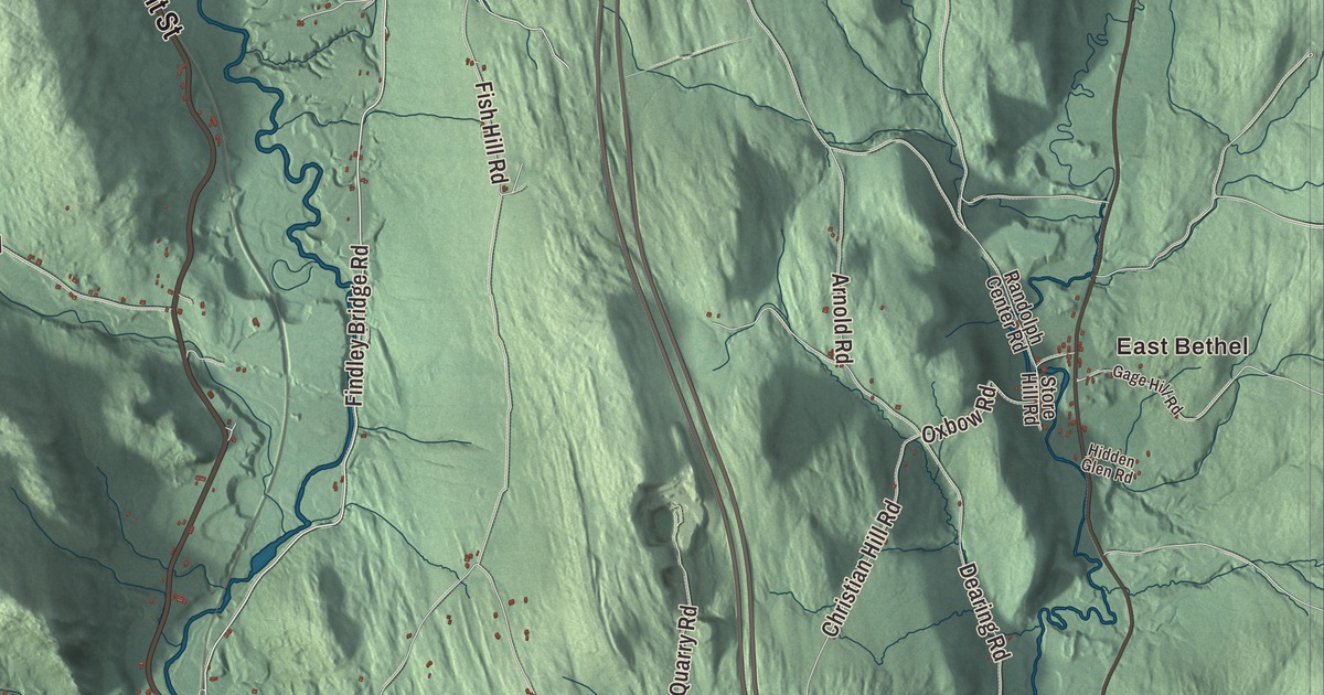 Map of Bethel, Vermont