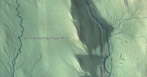 Close-up of the Bloomfield, Vermont aerial map