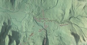 Close-up of the Bolton, Vermont aerial map