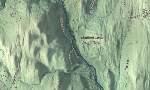 Map of Bradford, Vermont