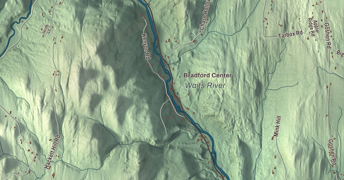 Map of Bradford, Vermont