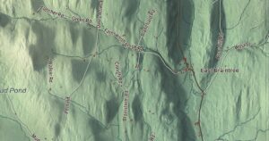 Close-up of the Braintree, Vermont aerial map