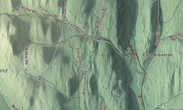 Map of Braintree, Vermont