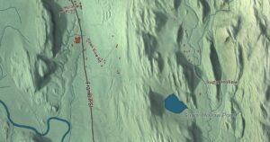 Close-up of the Brandon, Vermont aerial map