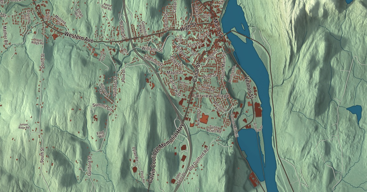 Map of Brattleboro, Vermont