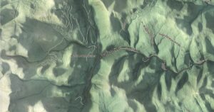Close-up of the Bridgewater, Vermont aerial map