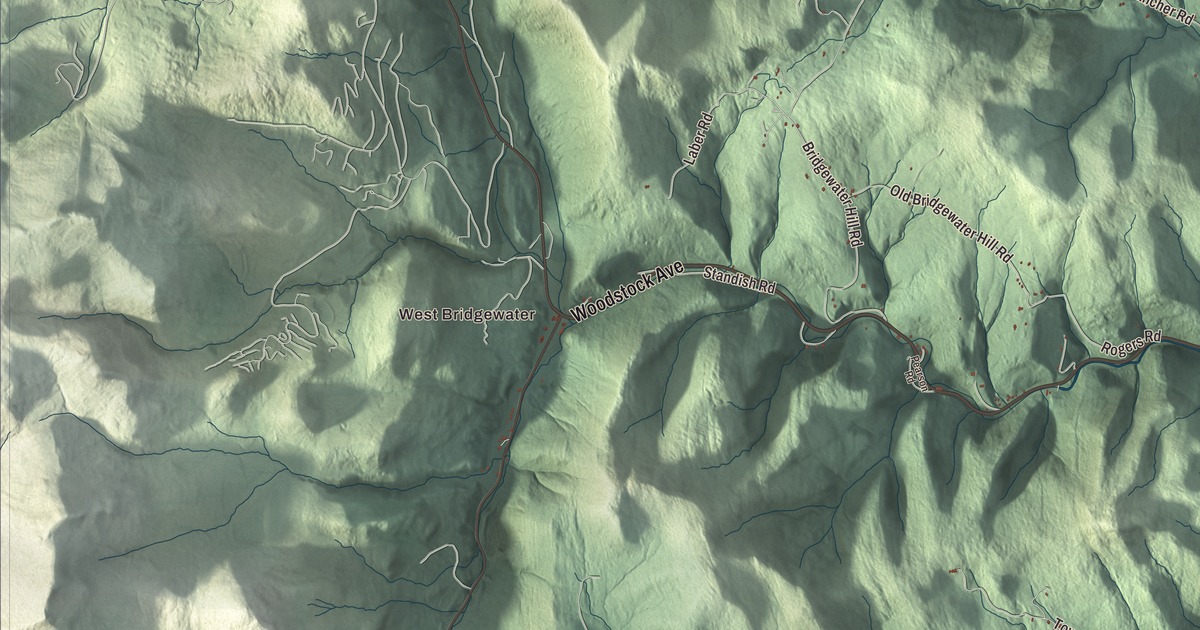 Map of Bridgewater, Vermont