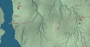 Close-up of the Bridport, Vermont aerial map