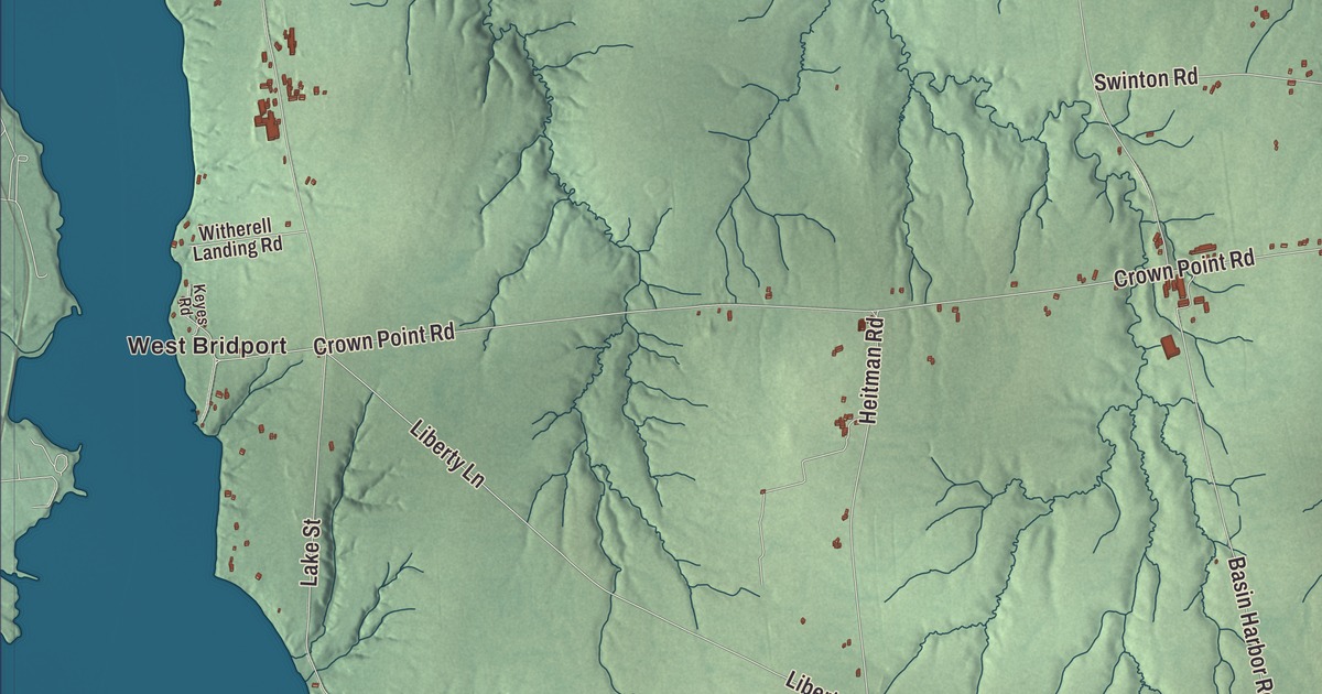 Map of Bridport, Vermont