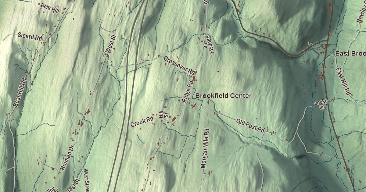 Map of Brookfield, Vermont