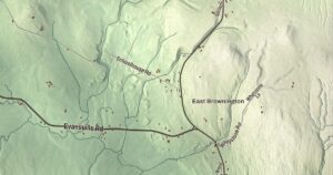 Close-up of the Brownington, Vermont aerial map