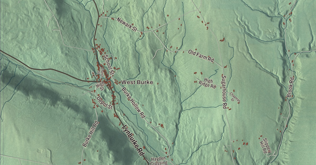 Map of Burke, Vermont