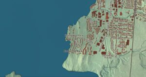 Close-up of the Burlington, Vermont aerial map
