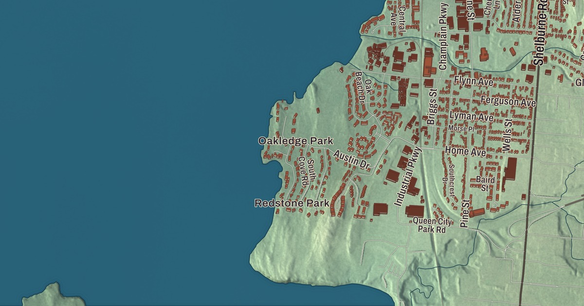 Map of Burlington, Vermont