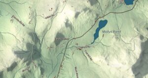 Close-up of the Cabot, Vermont aerial map