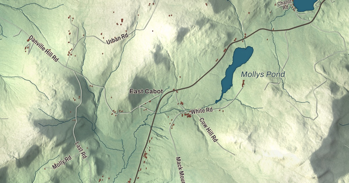 Map of Cabot, Vermont