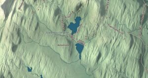 Close-up of the Calais, Vermont aerial map