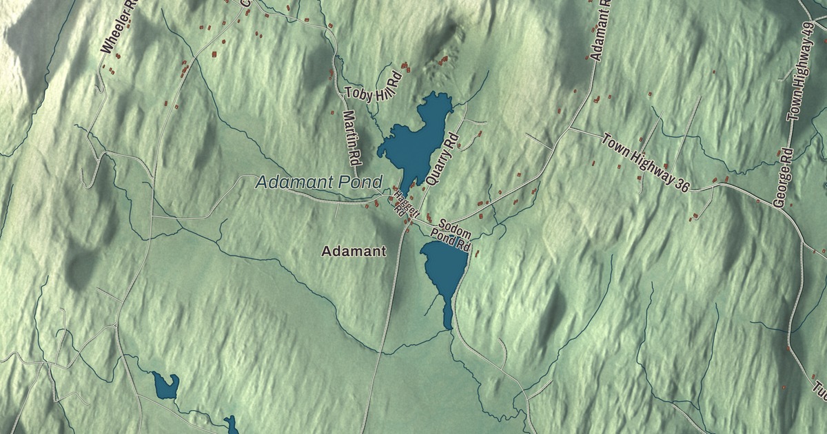 Map of Calais, Vermont