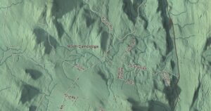 Close-up of the Cambridge, Vermont aerial map