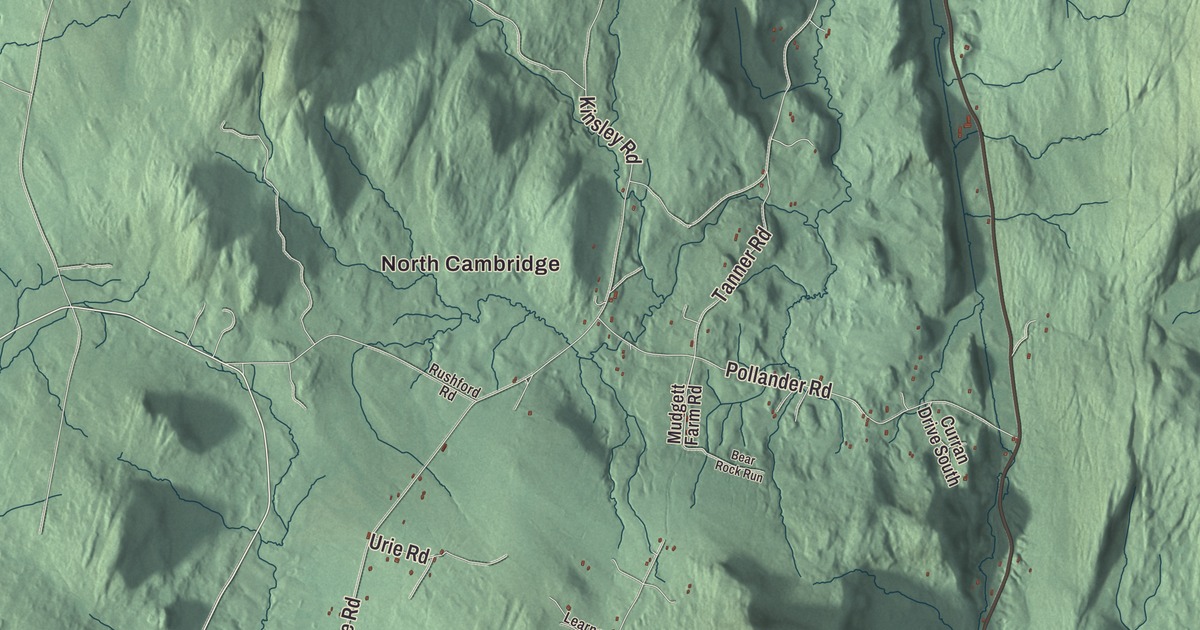 Map of Cambridge, Vermont
