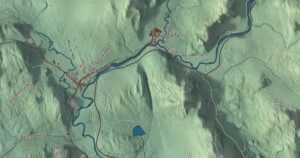 Close-up of the Canaan, Vermont aerial map