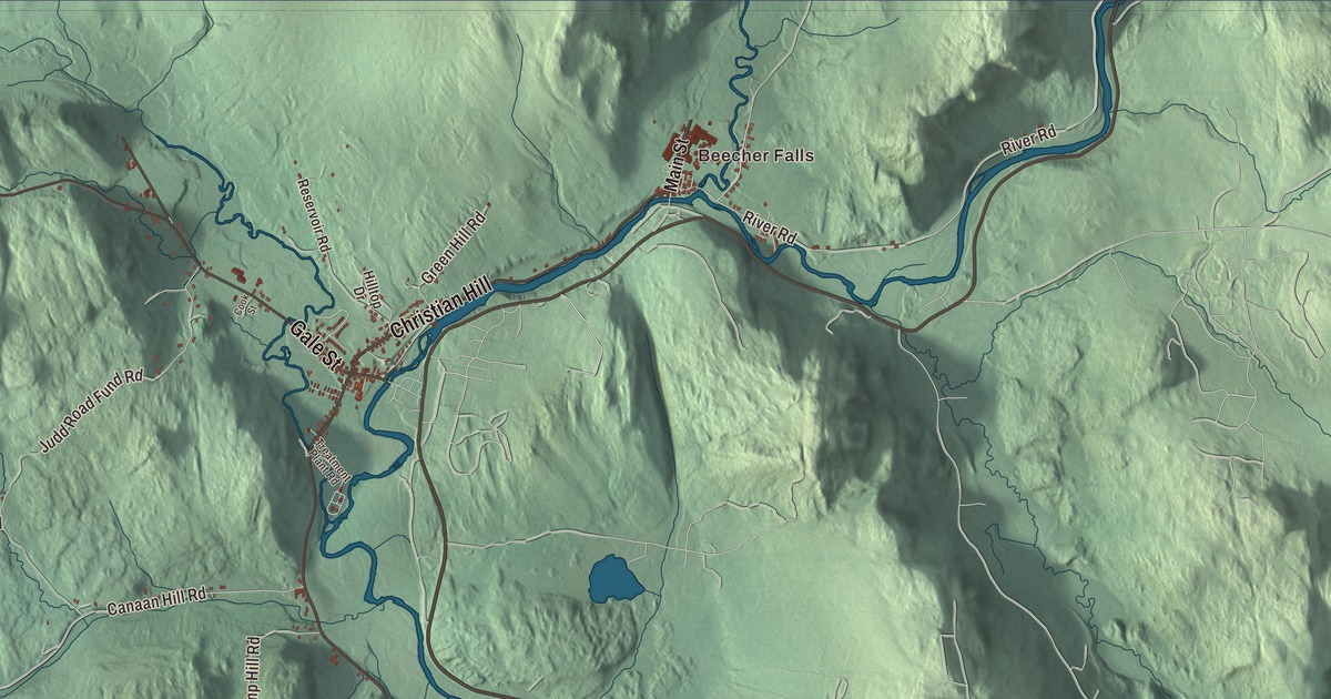 Map of Canaan, Vermont