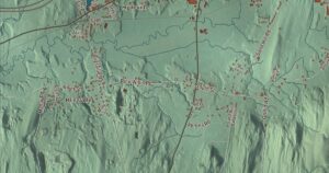 Close-up of the Castleton, Vermont aerial map
