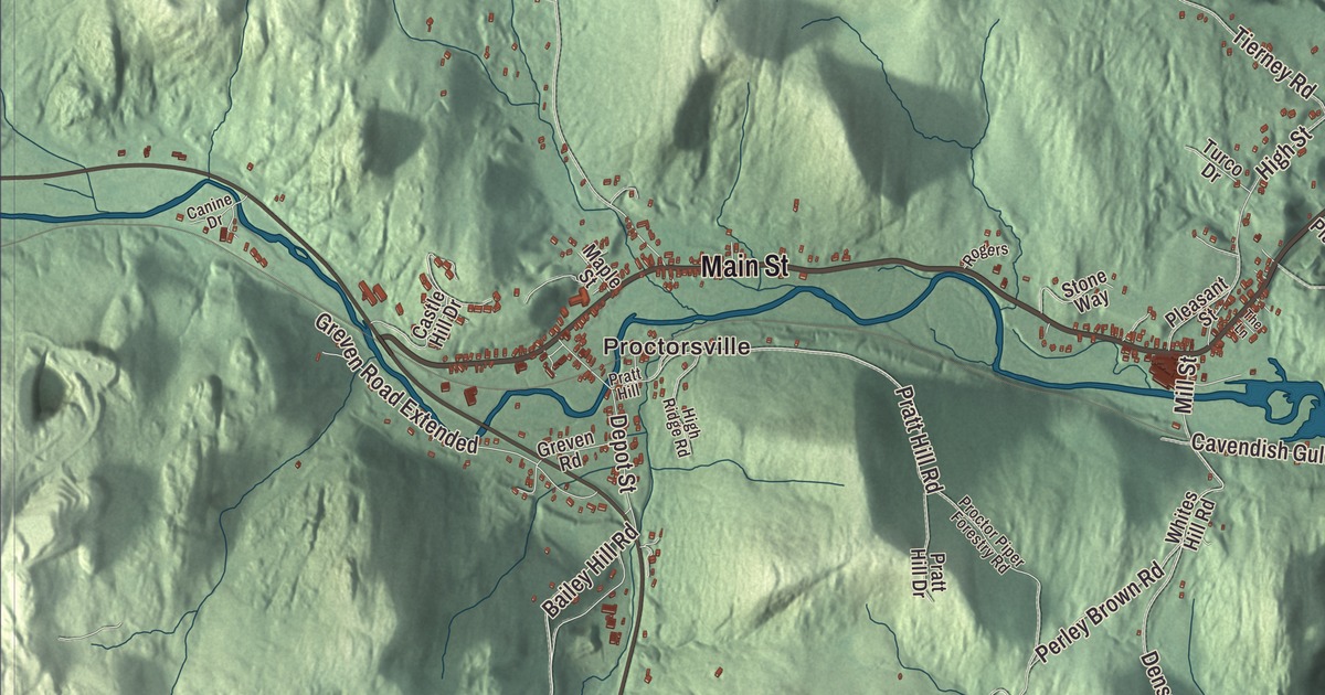 Map of Cavendish, Vermont