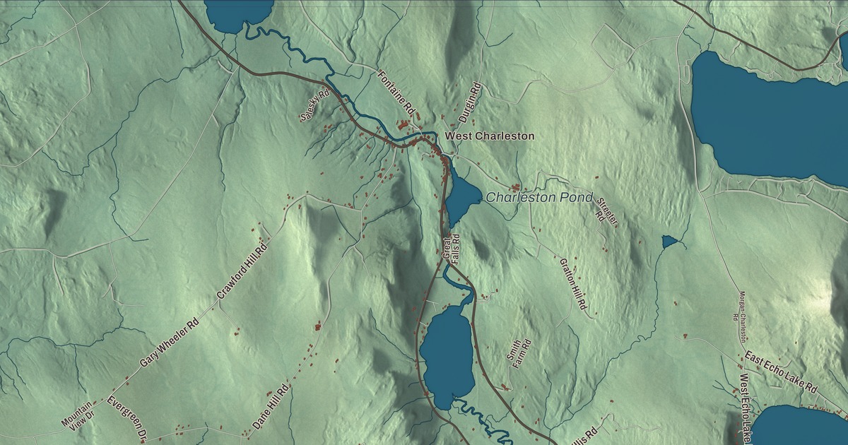 Map of Charleston, Vermont