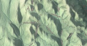 Close-up of the Chelsea, Vermont aerial map