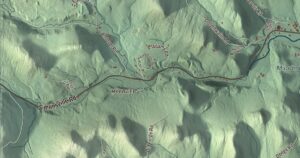 Close-up of the Chester, Vermont aerial map