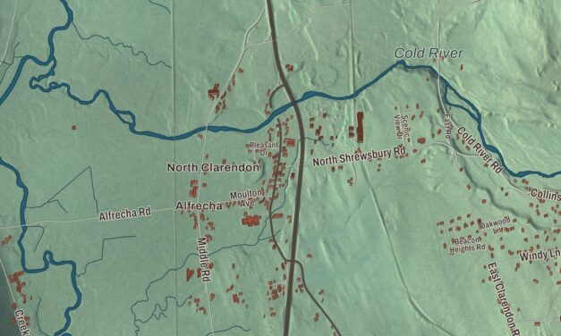Map of Clarendon, Vermont