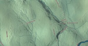 Close-up of the Concord, Vermont aerial map
