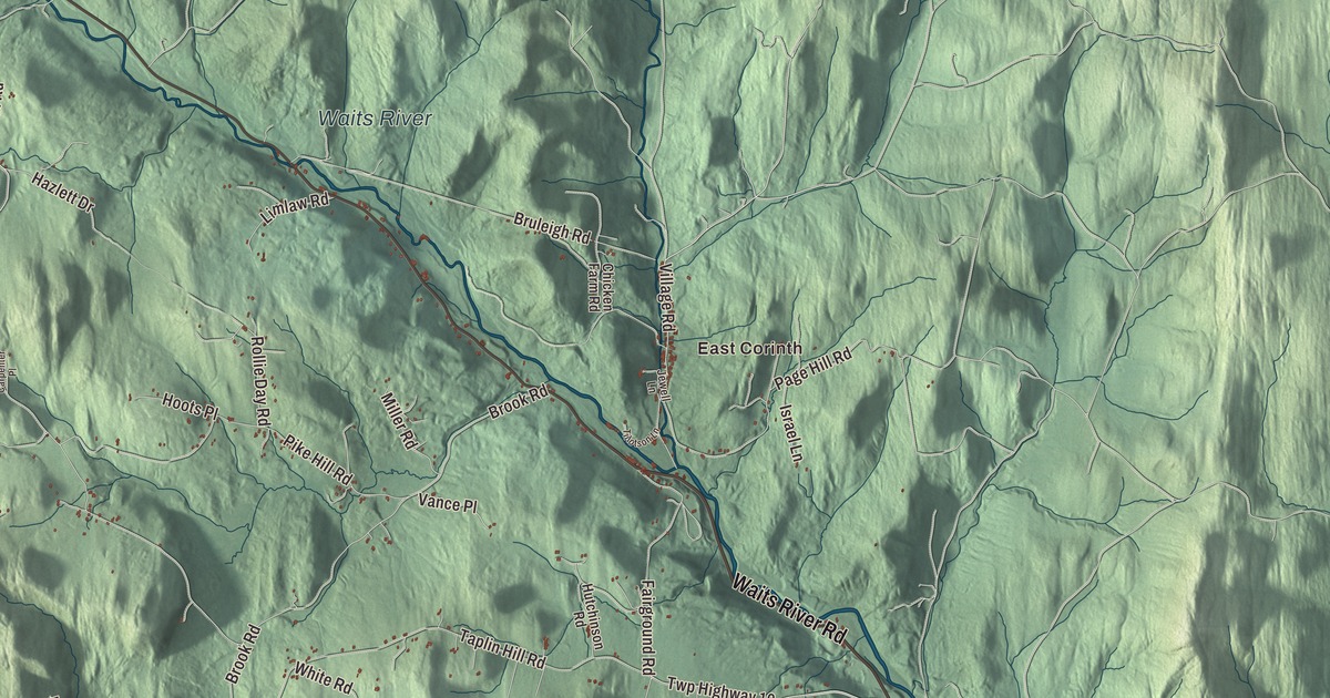 Map of Corinth, Vermont