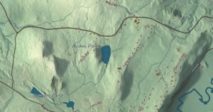 Close-up of the Coventry, Vermont aerial map