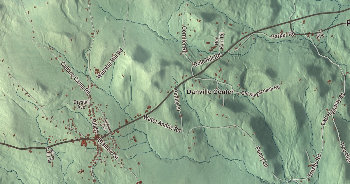 Map of Danville, Vermont