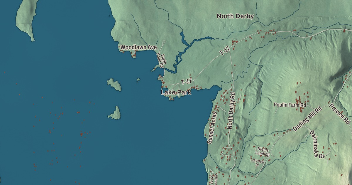 Map of Derby, Vermont