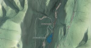 Close-up of the Dorset, Vermont aerial map