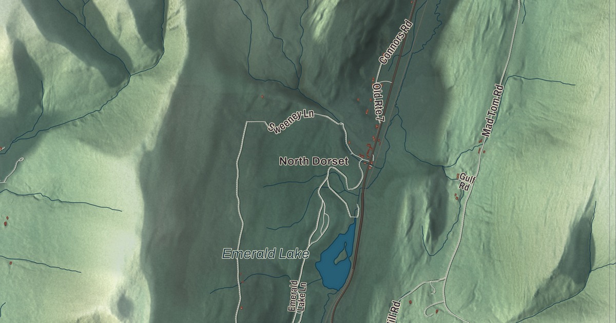 Map of Dorset, Vermont