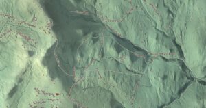 Close-up of the Dover, Vermont aerial map