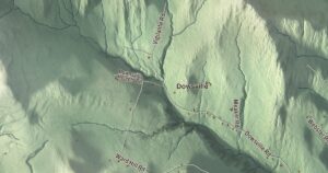 Close-up of the Duxbury, Vermont aerial map