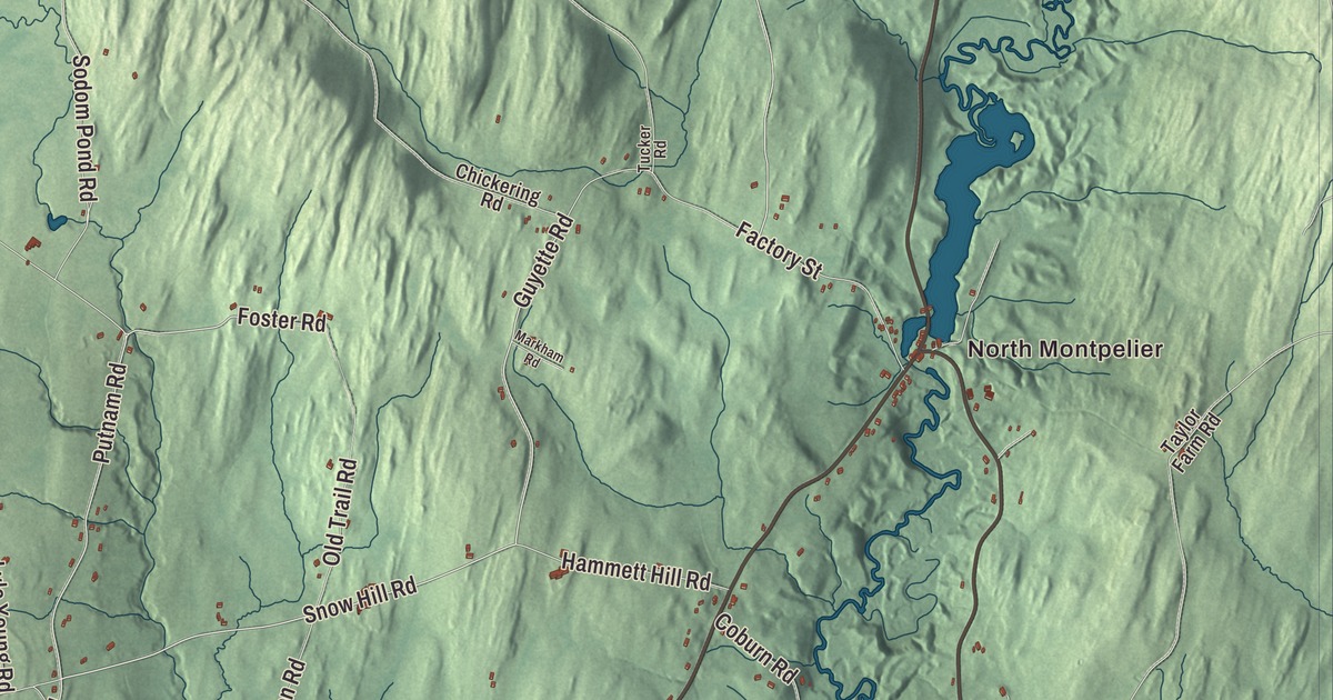 Map of East Montpelier, Vermont