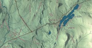 Close-up of the Eden, Vermont aerial map