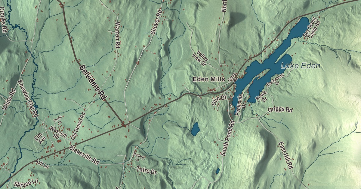 Map of Eden, Vermont